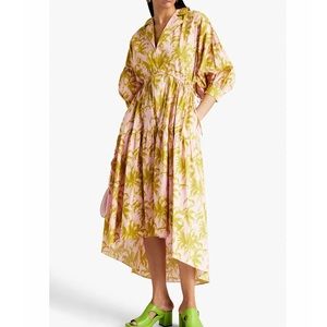 DVF Heather Dress in Pink Palm Tree Print